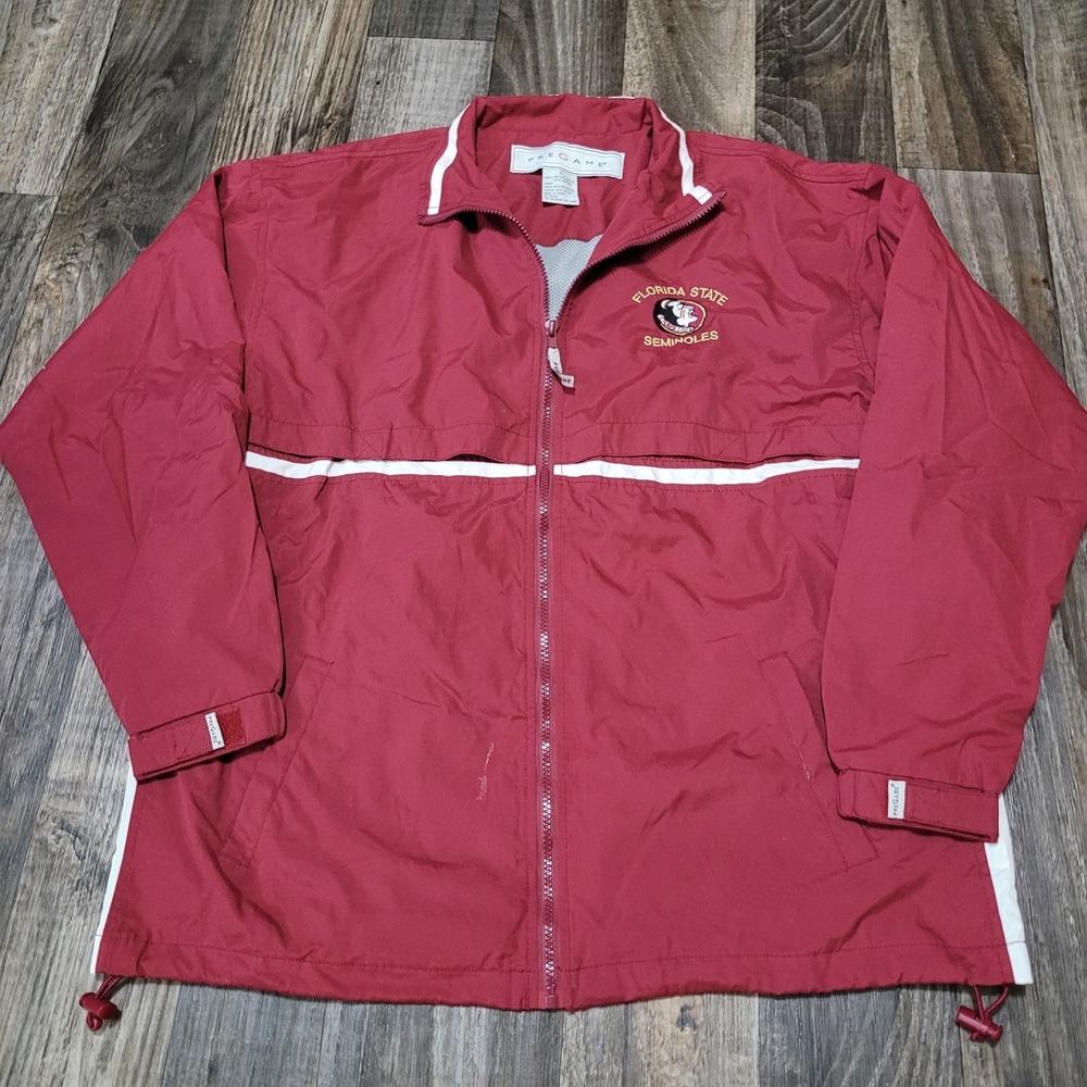 FSU Windbreaker Jacket Full Zip Vented Men's Size Small Vintage Oversized